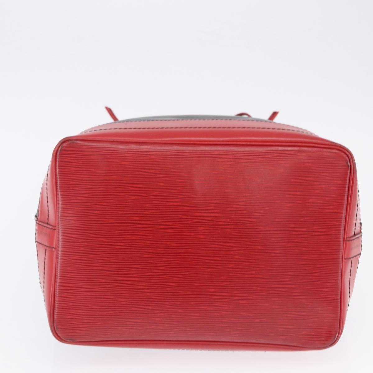 LOUIS VUITTON Epi Noe Shoulder Bag Bicolor Black Red M44017 LV Auth ka5742