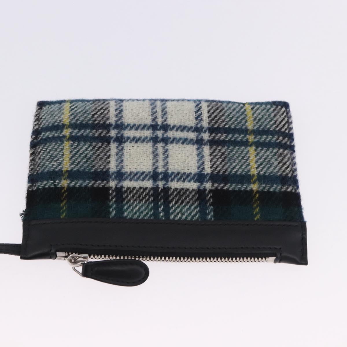 BALENCIAGA Cabas XS Tote Bag Wool 2way Green Silver 390346 Auth ka5745A