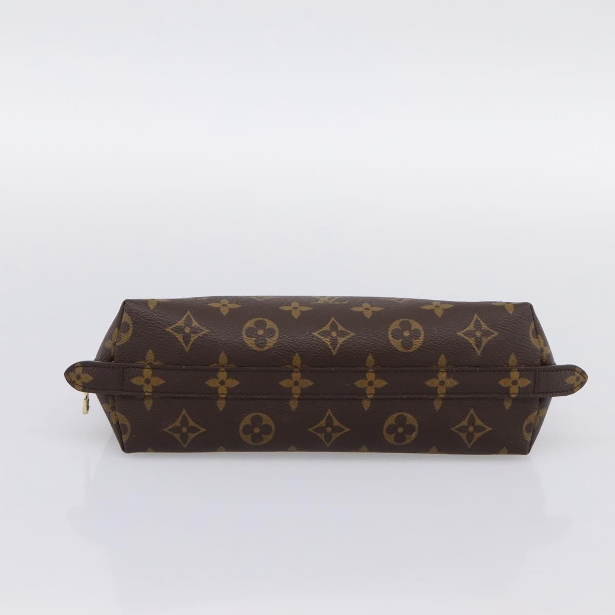 LOUIS VUITTON Monogram Trousse Demi Ronde Cosmetic Pouch M47520 LV Auth ka5753