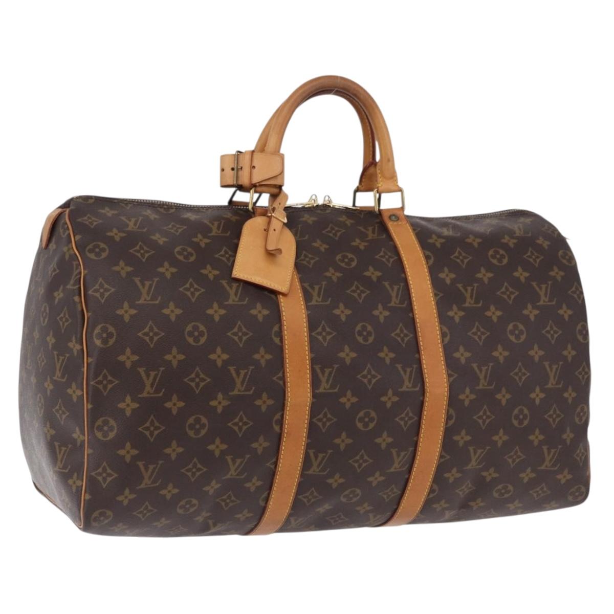 LOUIS VUITTON Monogram Keepall 50 Boston Bag M41426 LV Auth ka5755A
