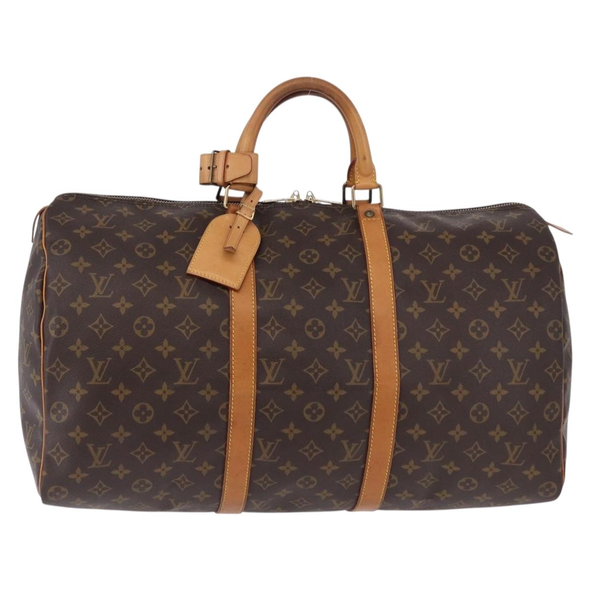 LOUIS VUITTON Monogram Keepall 50 Boston Bag M41426 LV Auth ka5755A