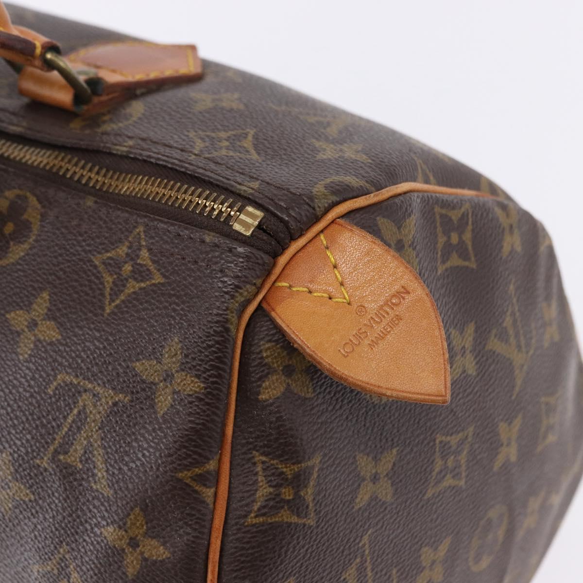 LOUIS VUITTON Monogram Speedy 30 Hand Bag M41526 LV Auth ka5758A