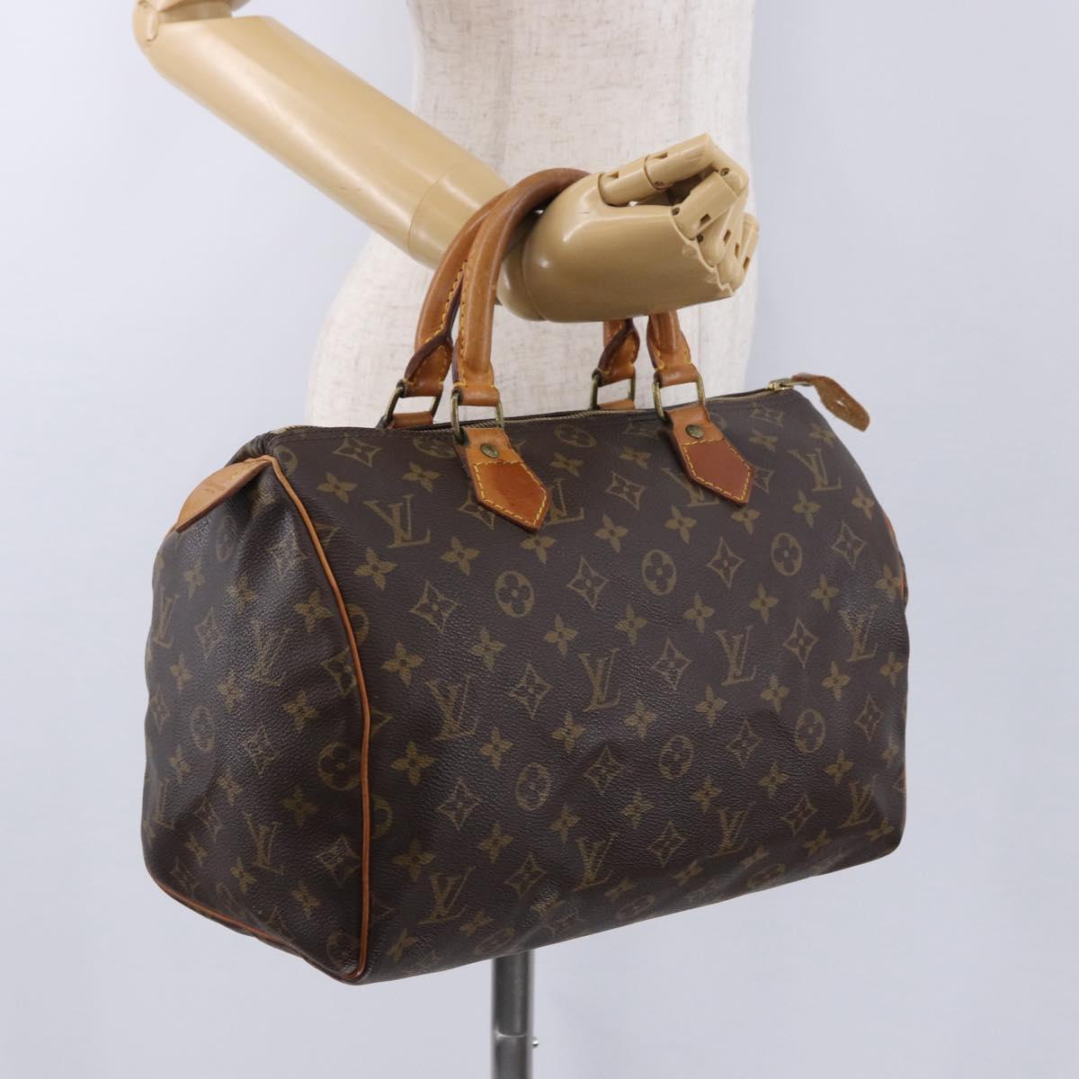 LOUIS VUITTON Monogram Speedy 30 Hand Bag M41526 LV Auth ka5758A