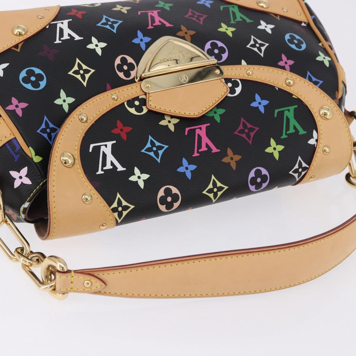 LOUIS VUITTON Monogram Multicolor Beverly MM Bag Black M40204 LV Auth ka5760SV