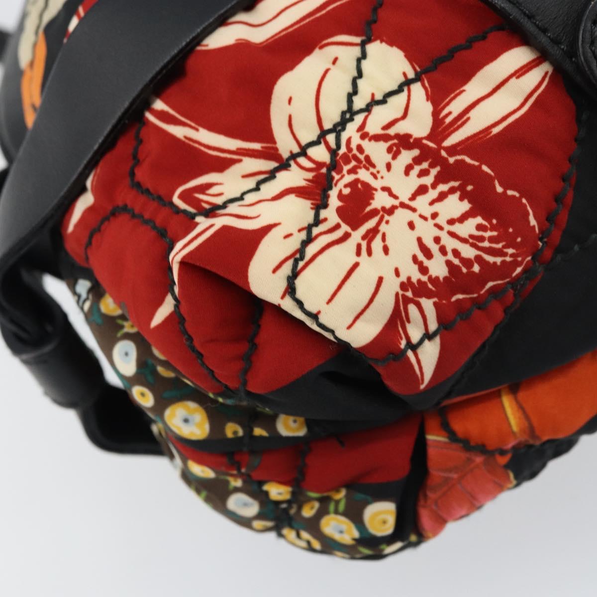 Salvatore Ferragamo Hand Bag Nylon Black Silver Auth ka577