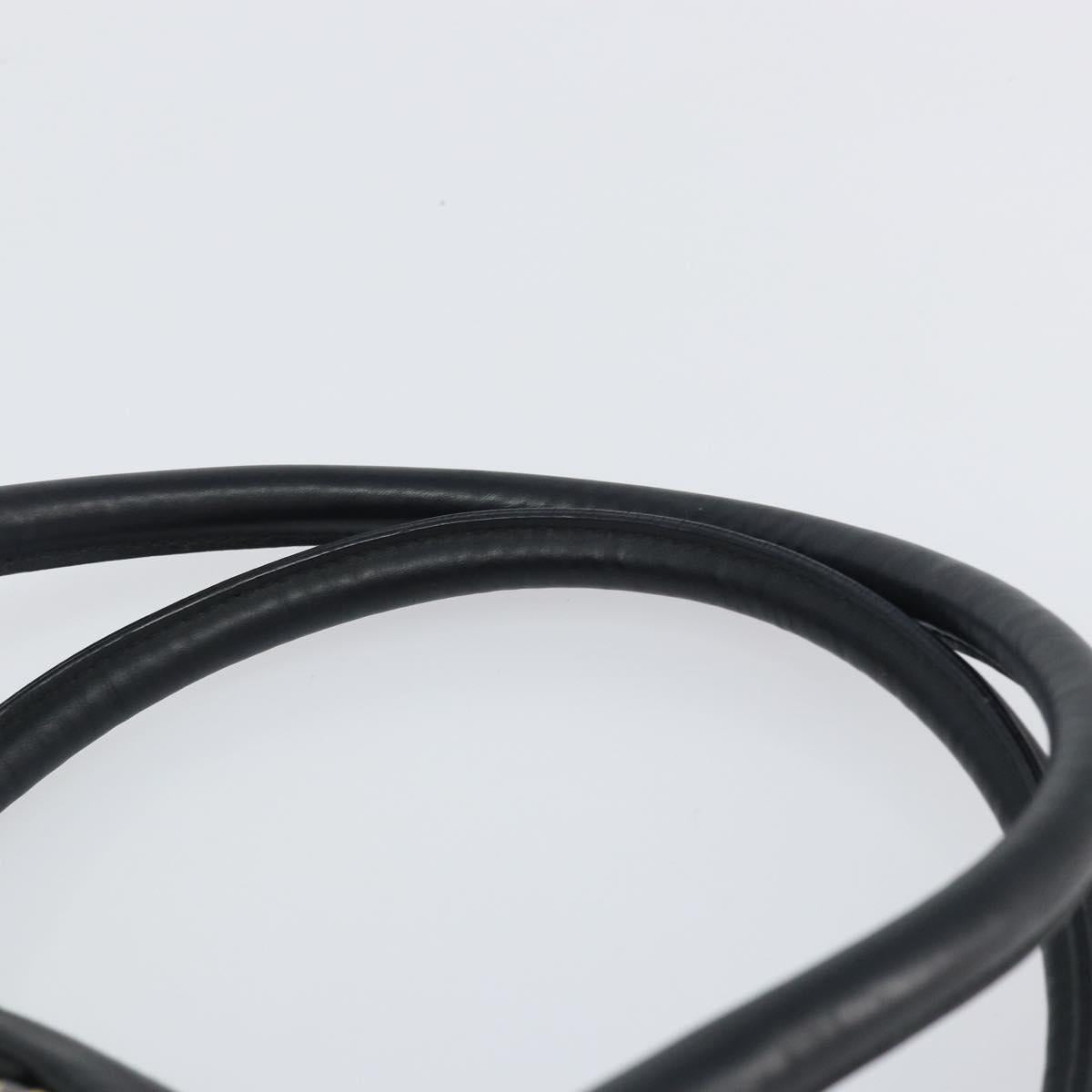 Salvatore Ferragamo Hand Bag Nylon Black Silver Auth ka577