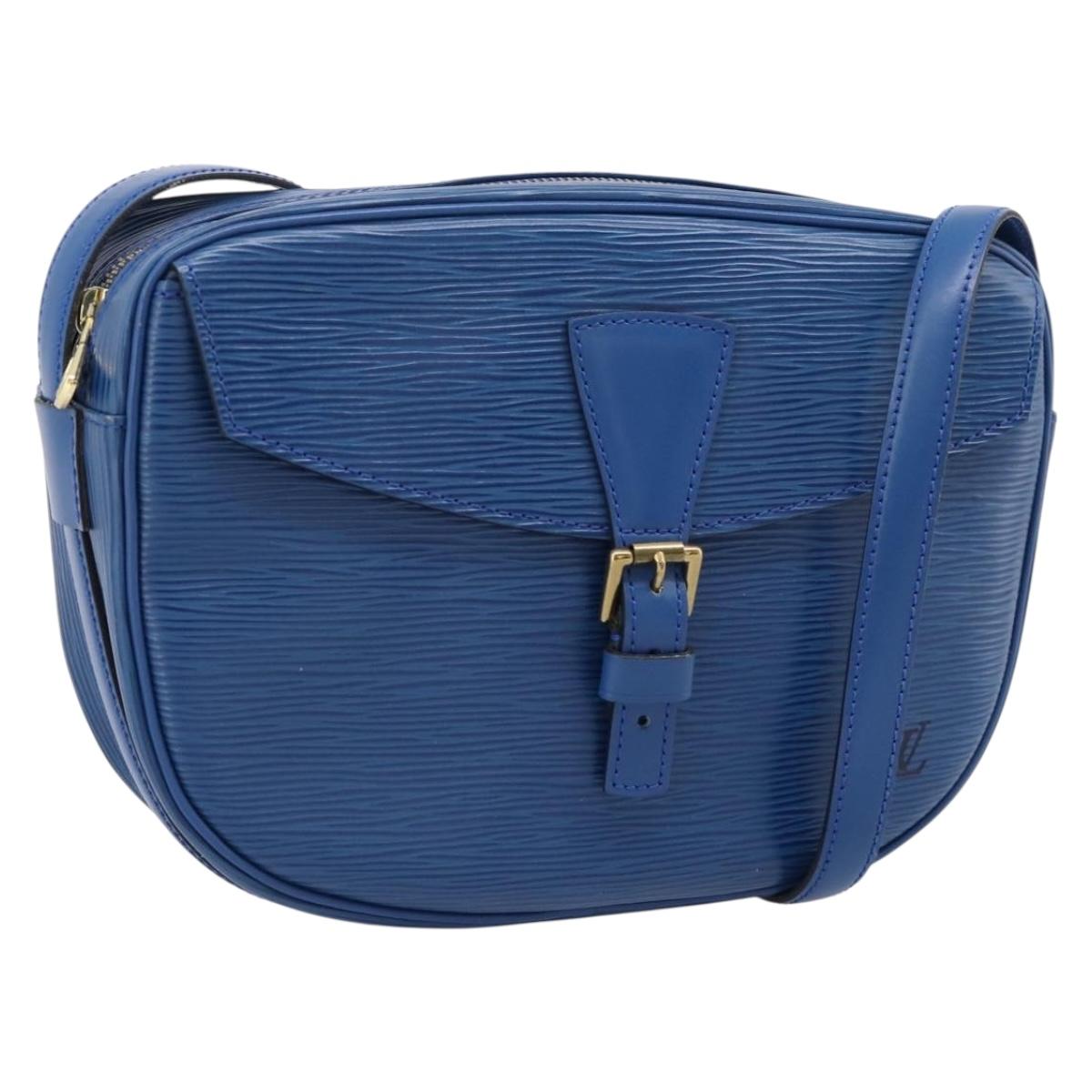 LOUIS VUITTON Epi Jeune Fille MM Shoulder Bag Toledo Blue M52155 LV Auth ka5770A