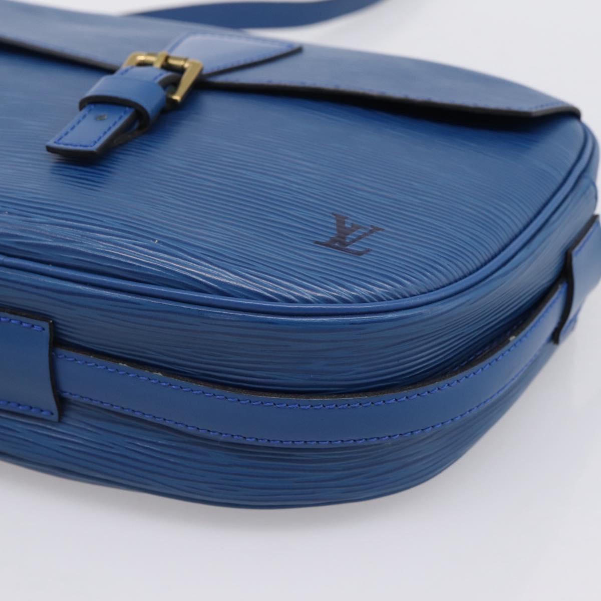 LOUIS VUITTON Epi Jeune Fille MM Shoulder Bag Toledo Blue M52155 LV Auth ka5770A