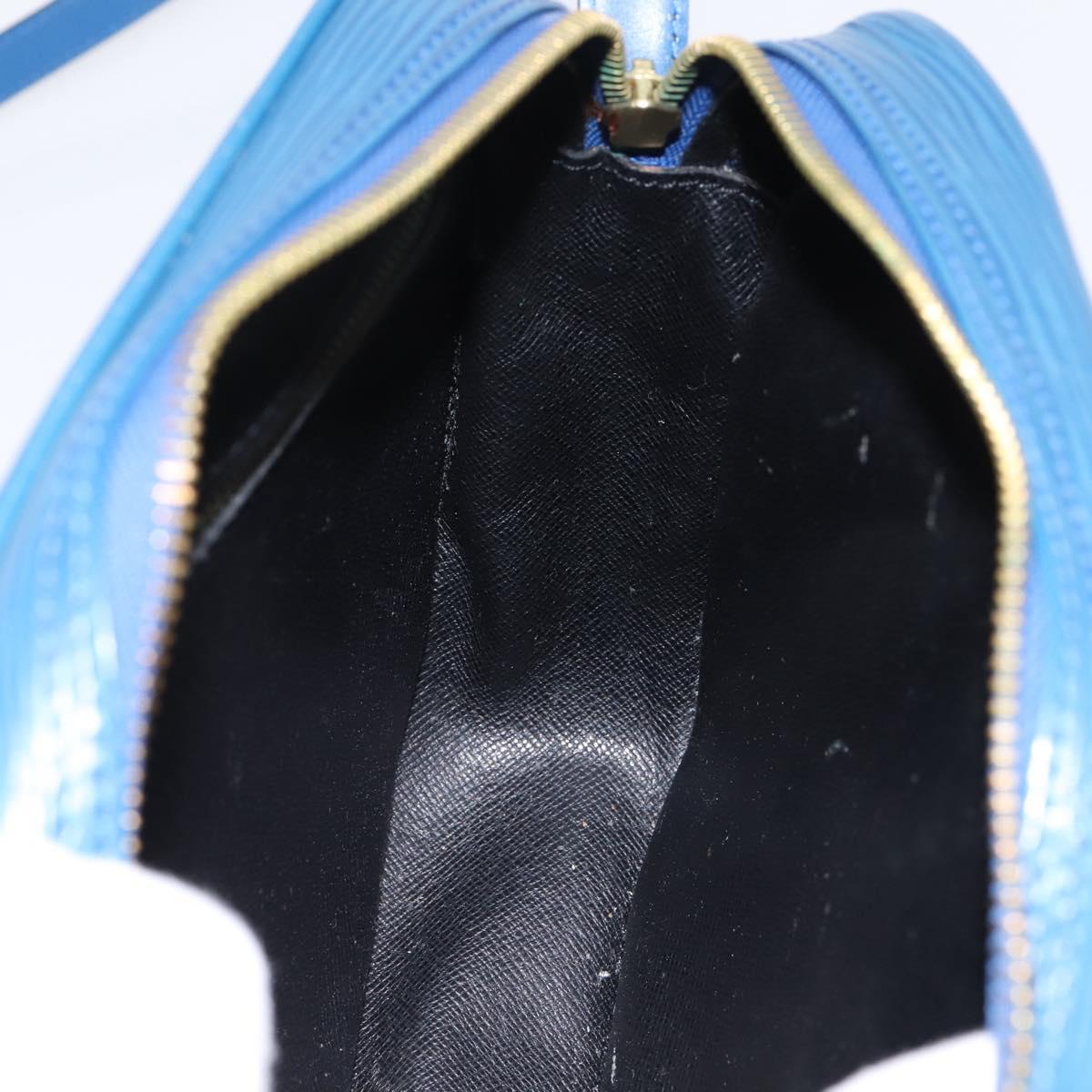 LOUIS VUITTON Epi Jeune Fille MM Shoulder Bag Toledo Blue M52155 LV Auth ka5770A