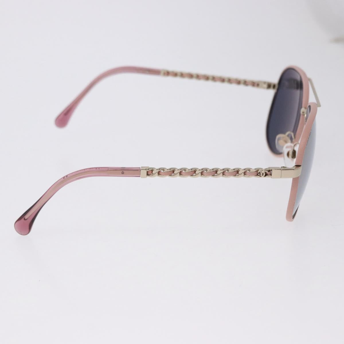 CHANEL Sunglasses metal Gold CC Auth ka5772