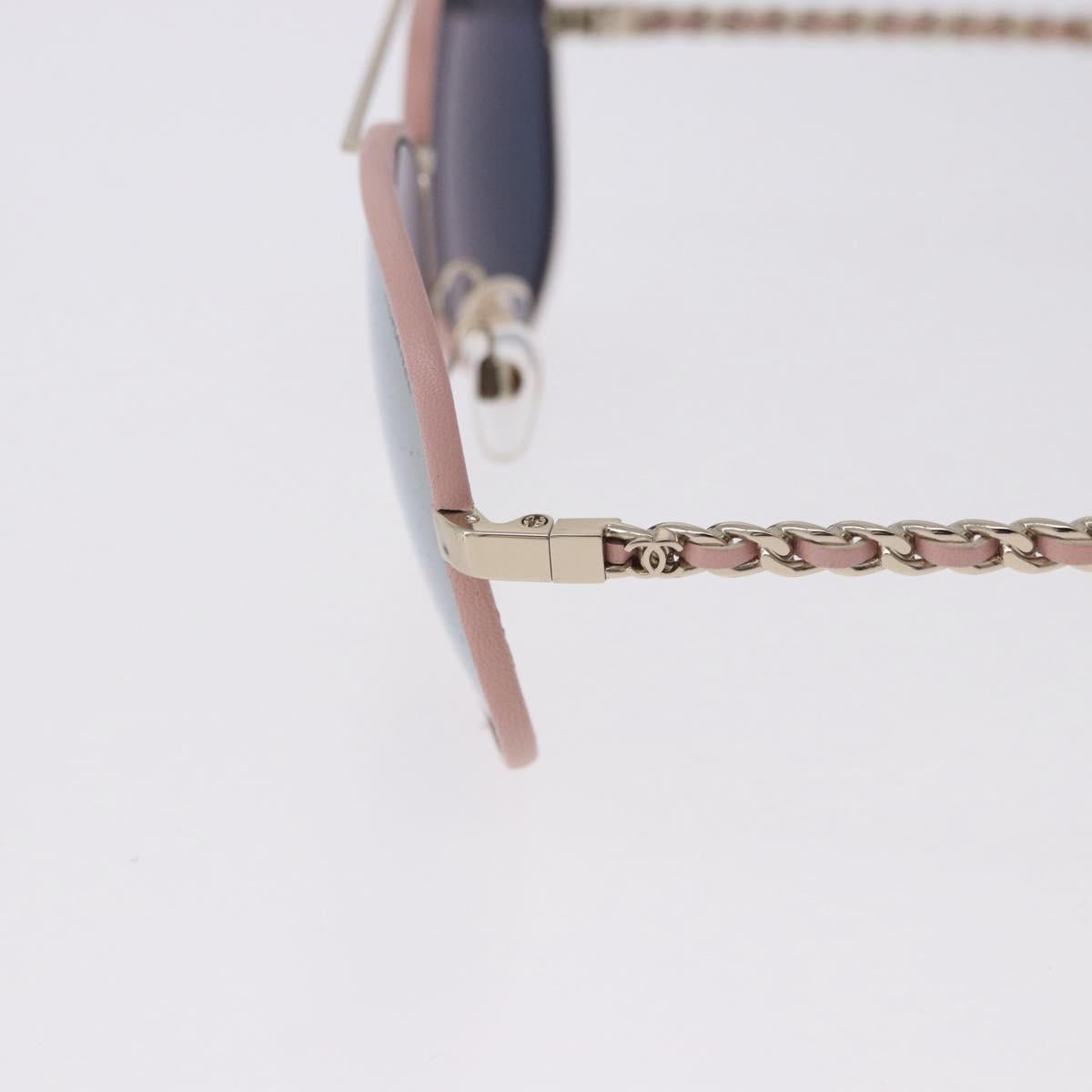 CHANEL Sunglasses metal Gold CC Auth ka5772