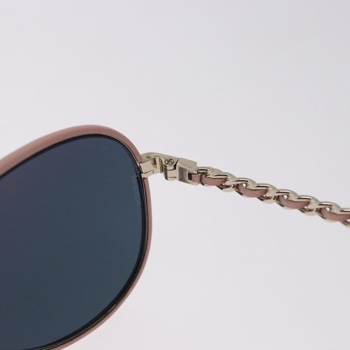 CHANEL Sunglasses metal Gold CC Auth ka5772