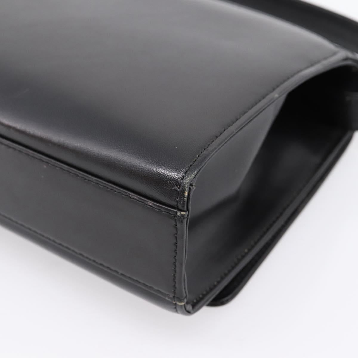 GIVENCHY Hand Bag Leather Black Auth ka5773A