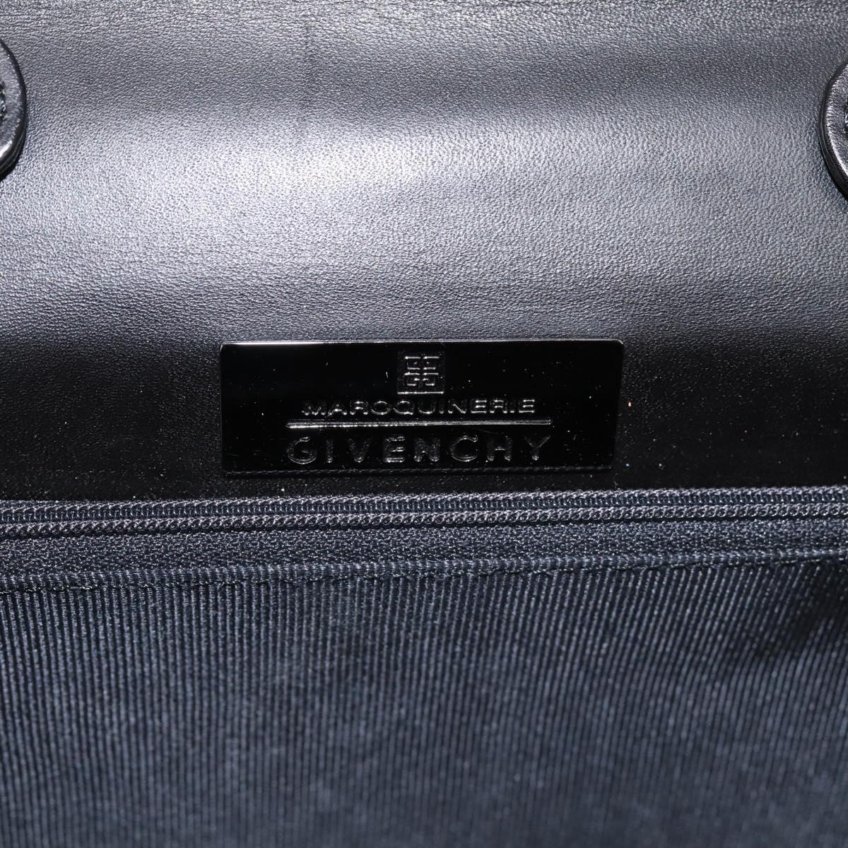 GIVENCHY Hand Bag Leather Black Auth ka5773A