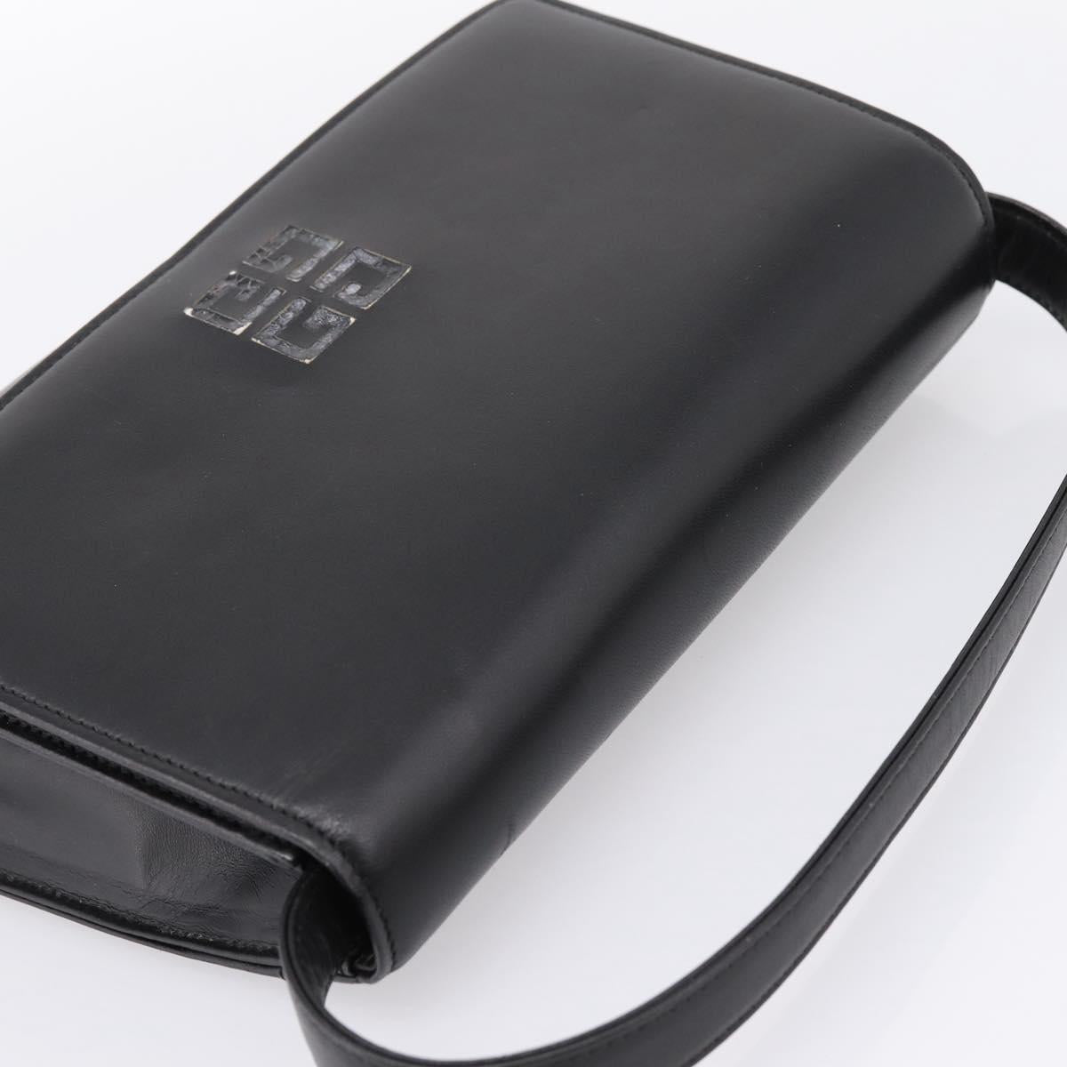 GIVENCHY Hand Bag Leather Black Auth ka5773A