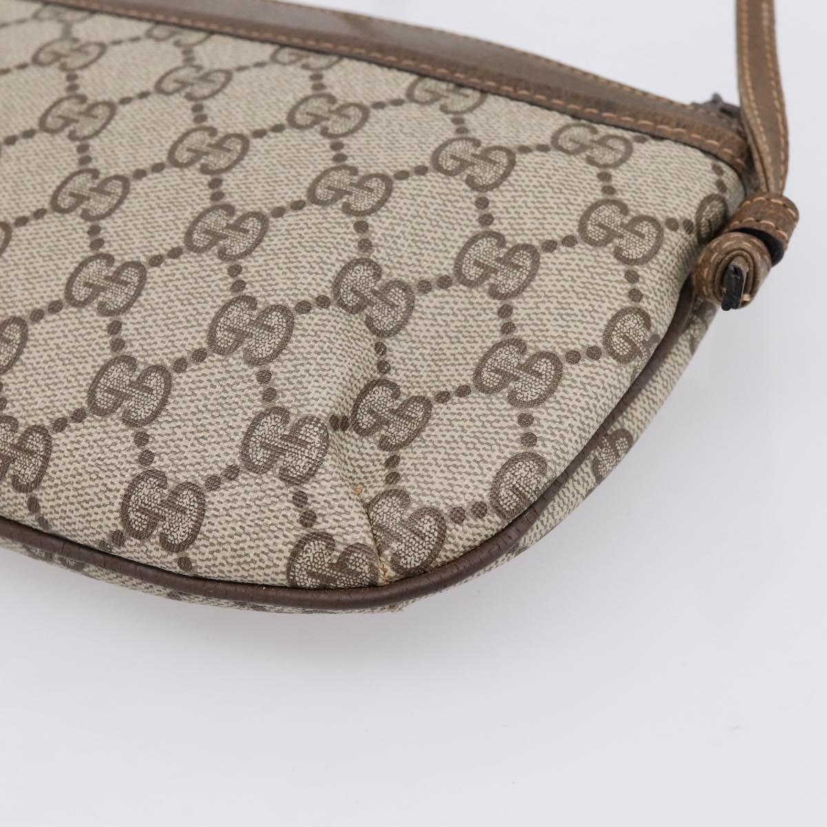 GUCCI GG Supreme Shoulder Bag PVC Beige Gold 39 001 4643 Auth ka5775