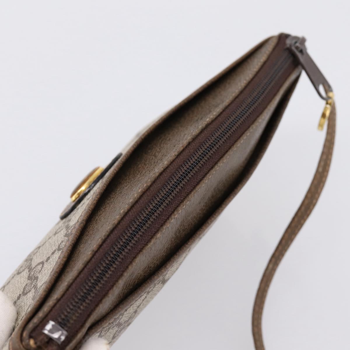 GUCCI GG Supreme Shoulder Bag PVC Beige Gold 39 001 4643 Auth ka5775