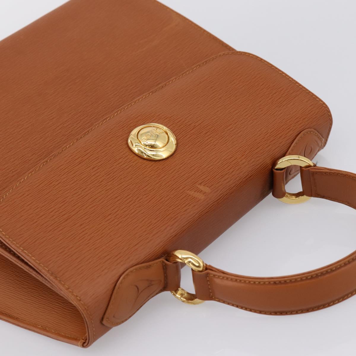 Chloe Hand Bag Leather Brown Gold Auth ka5776A