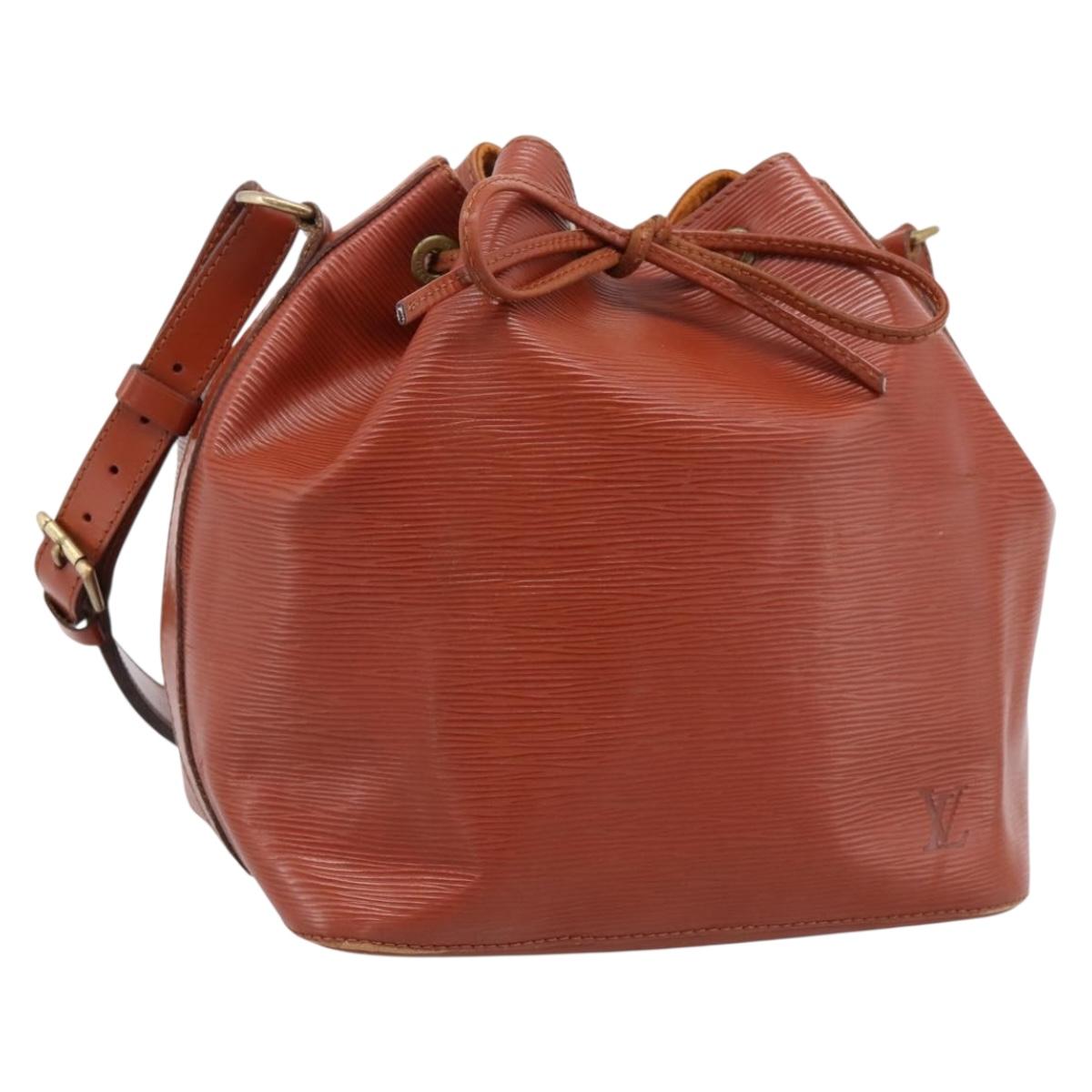 LOUIS VUITTON Epi Petit Noe Shoulder Bag Brown M44103 LV Auth ka5777