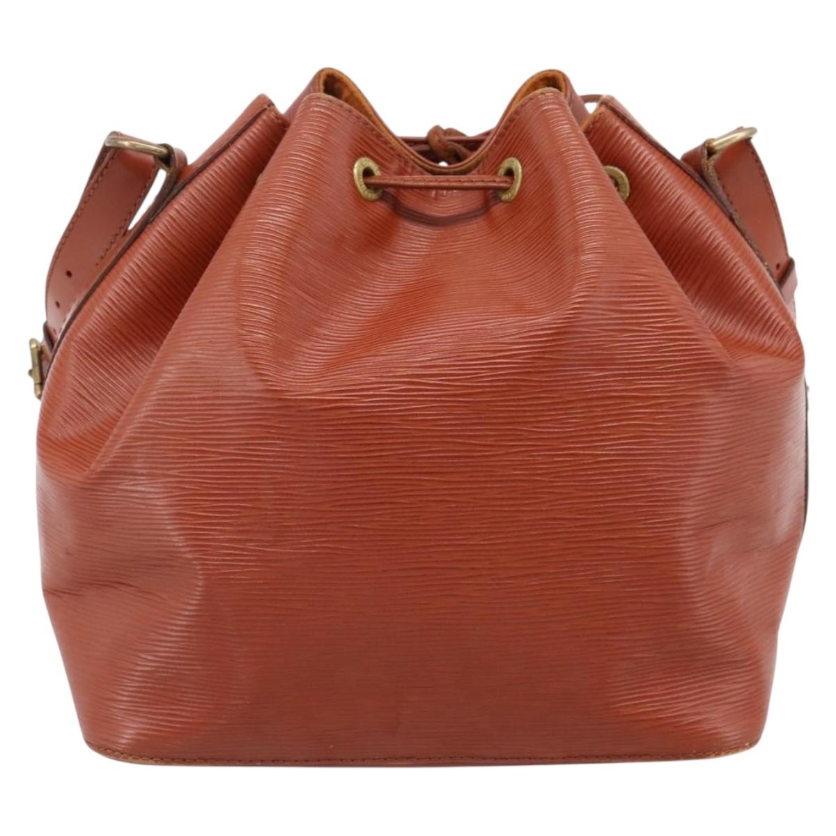 LOUIS VUITTON Epi Petit Noe Shoulder Bag Brown M44103 LV Auth ka5777