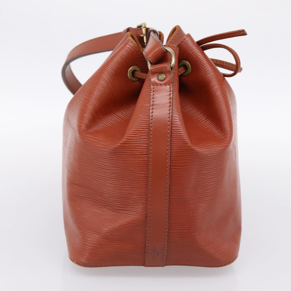 LOUIS VUITTON Epi Petit Noe Shoulder Bag Brown M44103 LV Auth ka5777