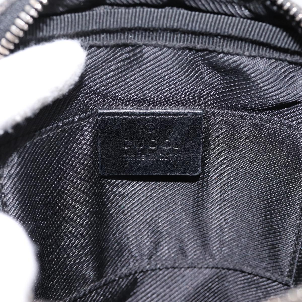 GUCCI GG Canvas Shoulder Bag Black Silver 101680 Auth ka5778