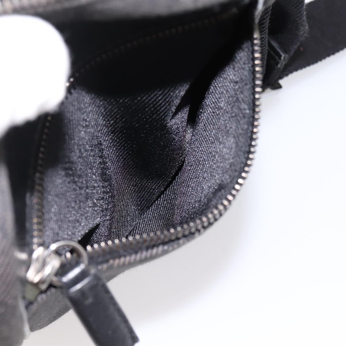 GUCCI GG Canvas Shoulder Bag Black Silver 101680 Auth ka5778
