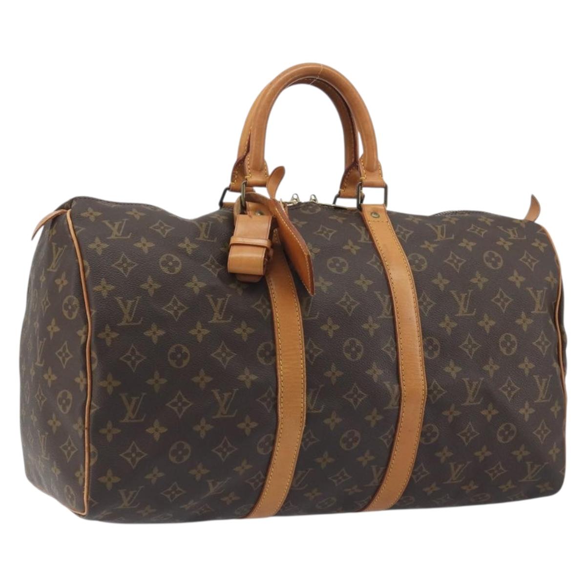 LOUIS VUITTON Monogram Keepall 45 Boston Bag M41428 LV Auth ka5780A