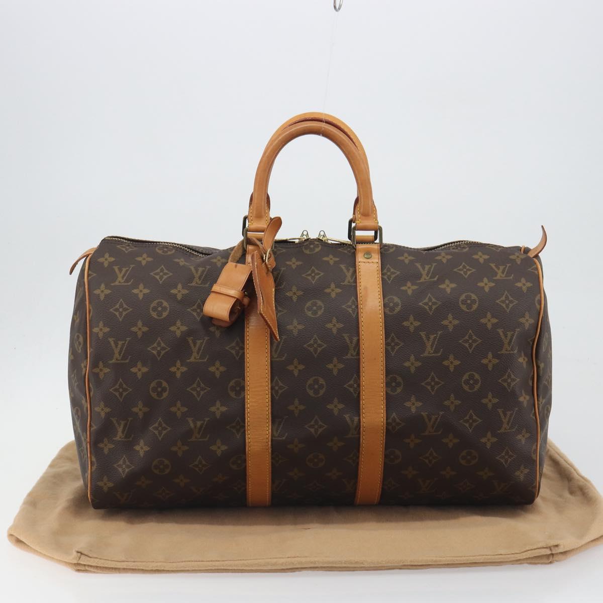 LOUIS VUITTON Monogram Keepall 45 Boston Bag M41428 LV Auth ka5780A