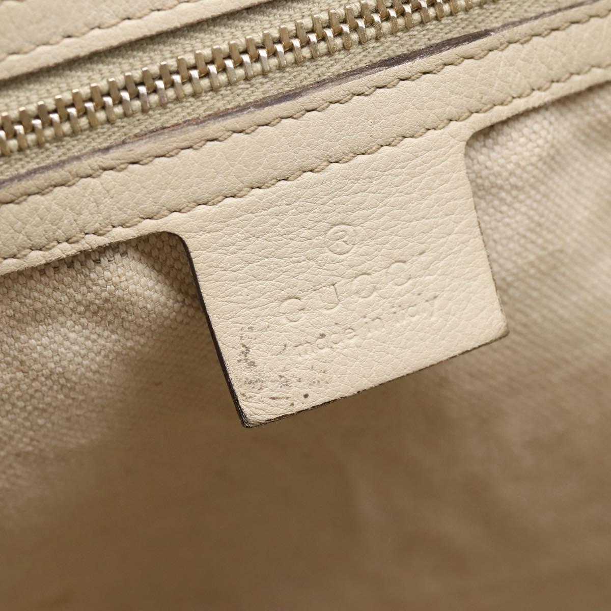 GUCCI Micro GG Canvas Guccissima Bag Leather 2way Beige 322231 Auth ka5784