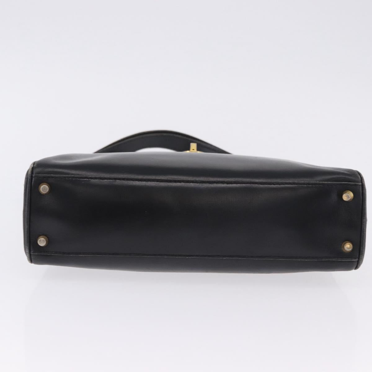 BALENCIAGA Shoulder Bag Leather Black Gold Auth ka5786