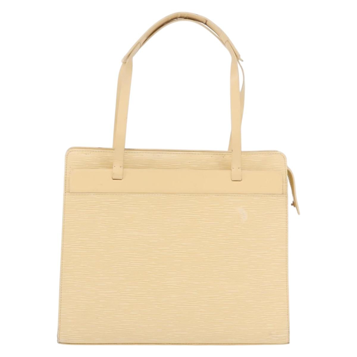 LOUIS VUITTON Epi Croisette PM Tote Bag Vanilla M5249A LV Auth ka5787