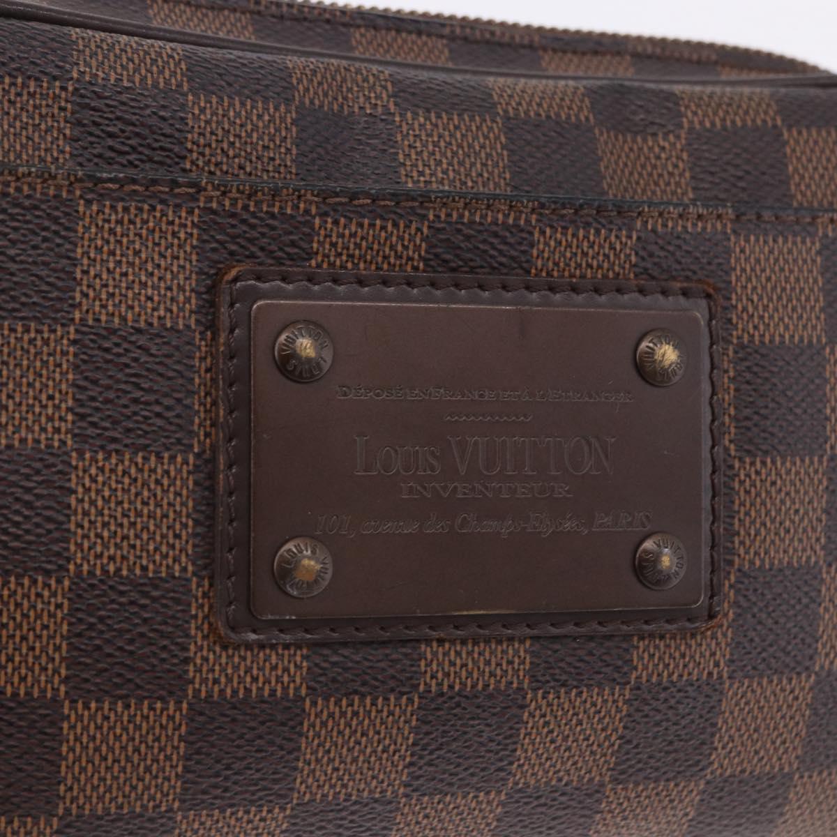 LOUIS VUITTON Damier Ebene Bum Bag Brooklyn Waist Bag N41101 LV Auth ka5788A