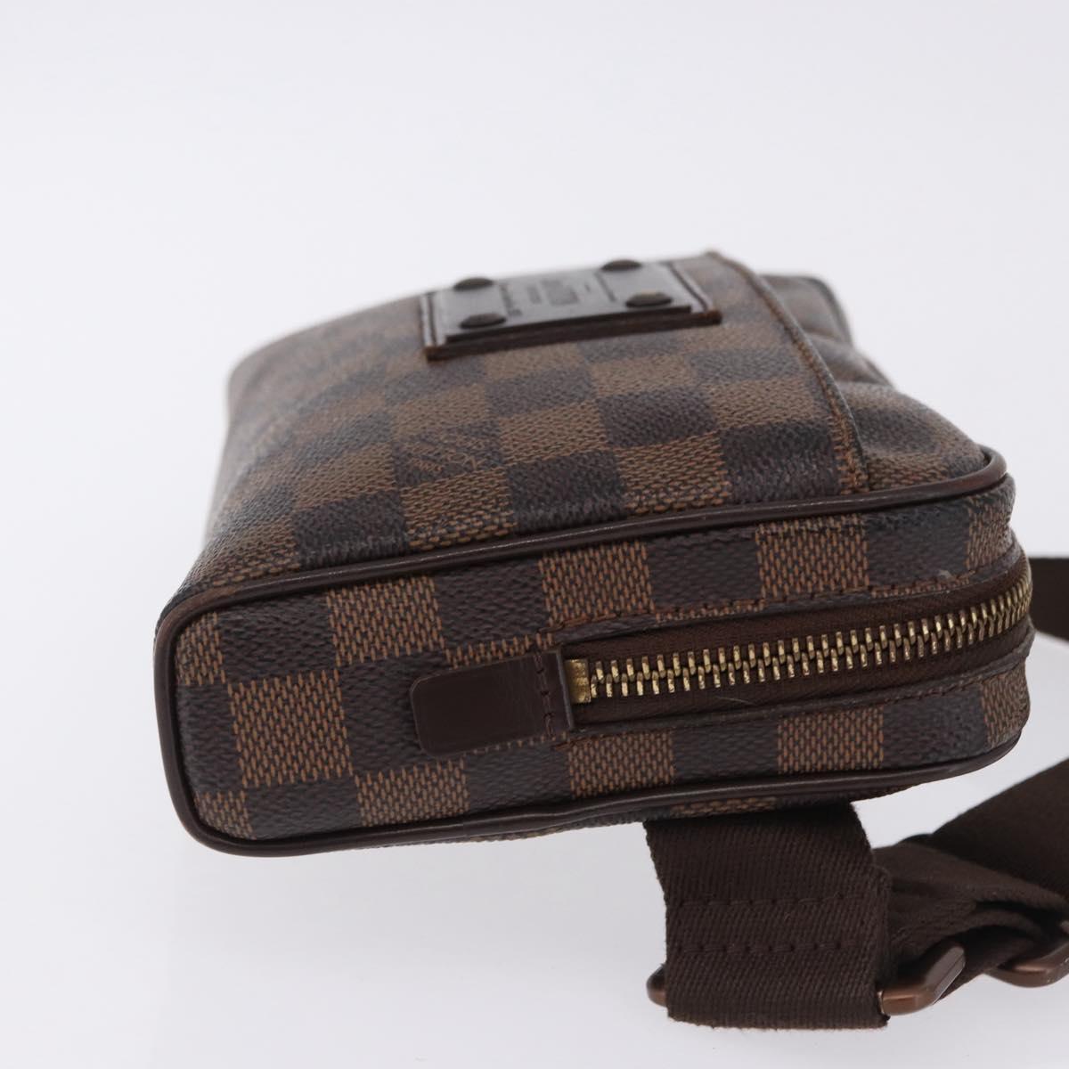 LOUIS VUITTON Damier Ebene Bum Bag Brooklyn Waist Bag N41101 LV Auth ka5788A