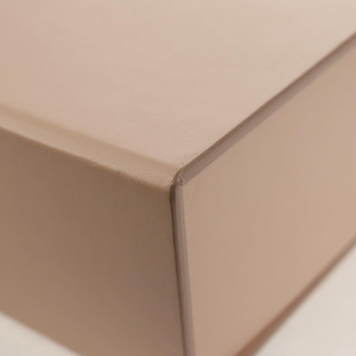 FENDI Shoulder Bag Leather Beige Gold Auth ka578M