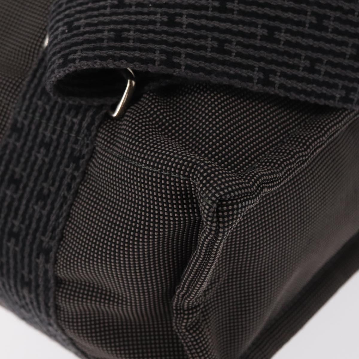 HERMES Her Line A Dos MM Backpack Canvas Gray Silver Auth ka579