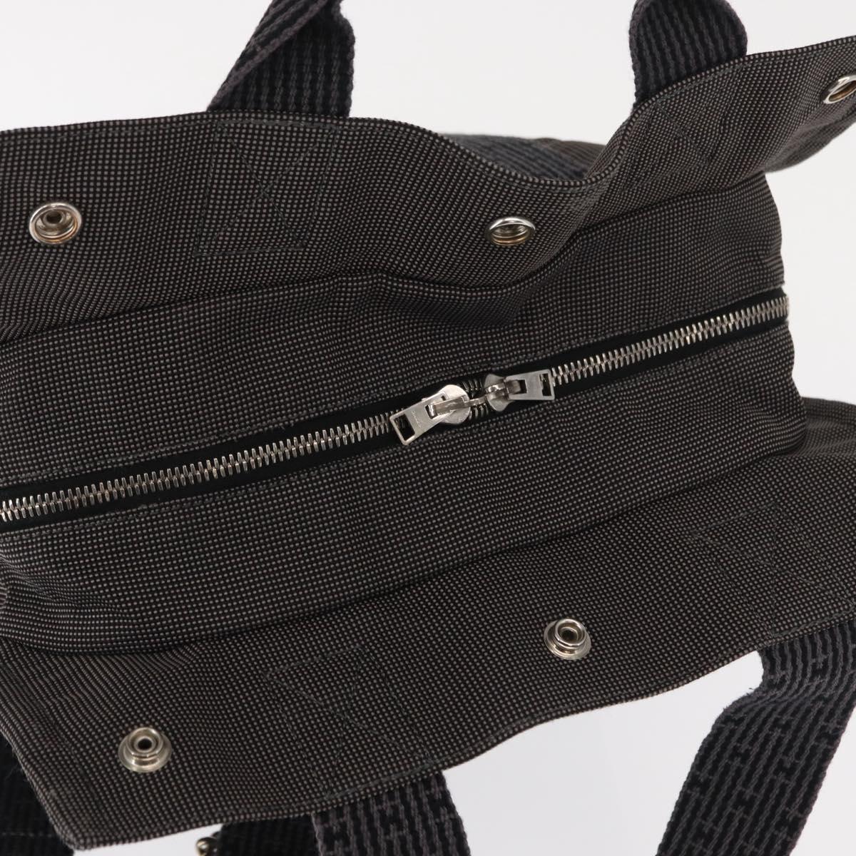 HERMES Her Line A Dos MM Backpack Canvas Gray Silver Auth ka579