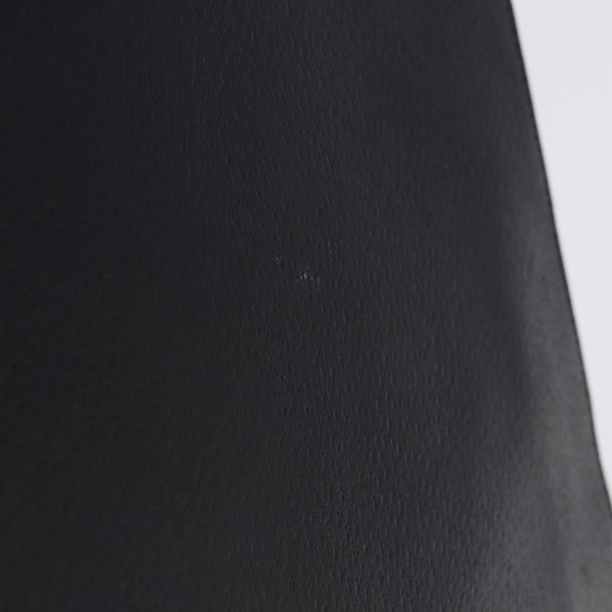 SAINT LAURENT Tote Bag Leather Black Auth ka5791