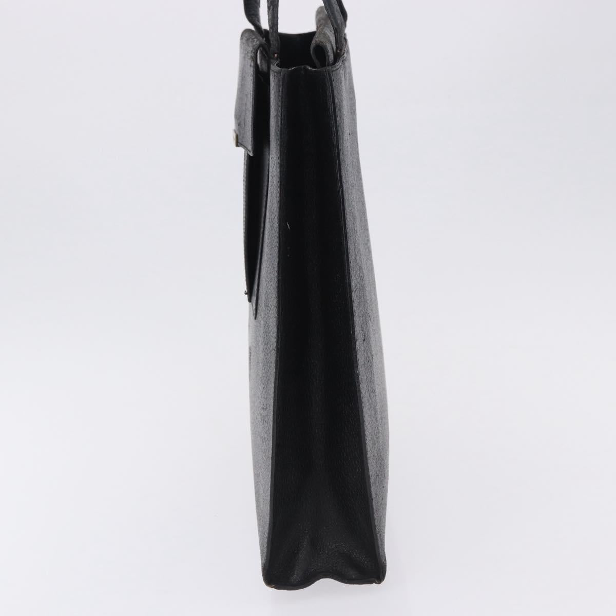 SAINT LAURENT Tote Bag Leather Black Auth ka5791