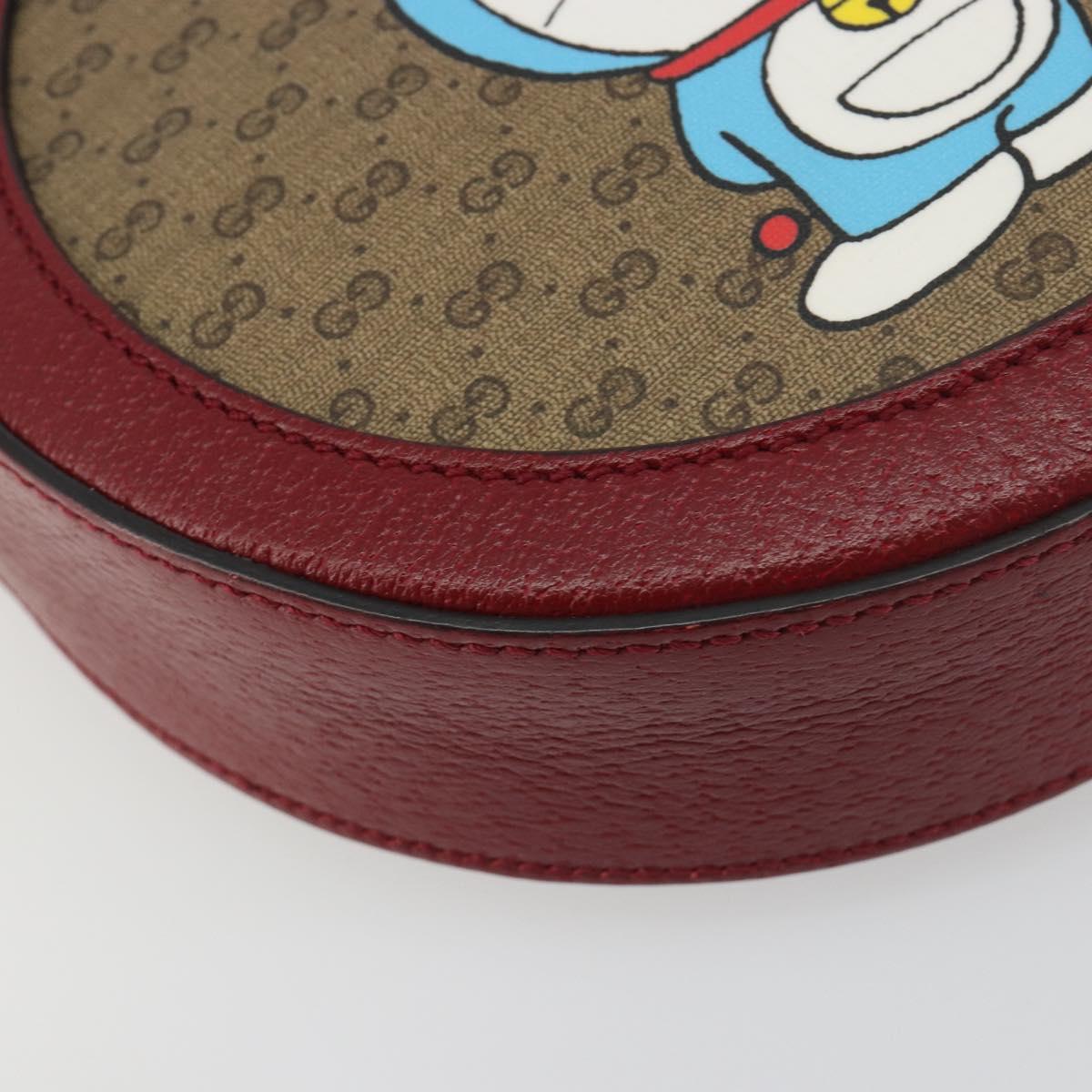GUCCI Micro GG Supreme Doraemon Collaboration Bag PVC Beige 625216 Auth ka5794M