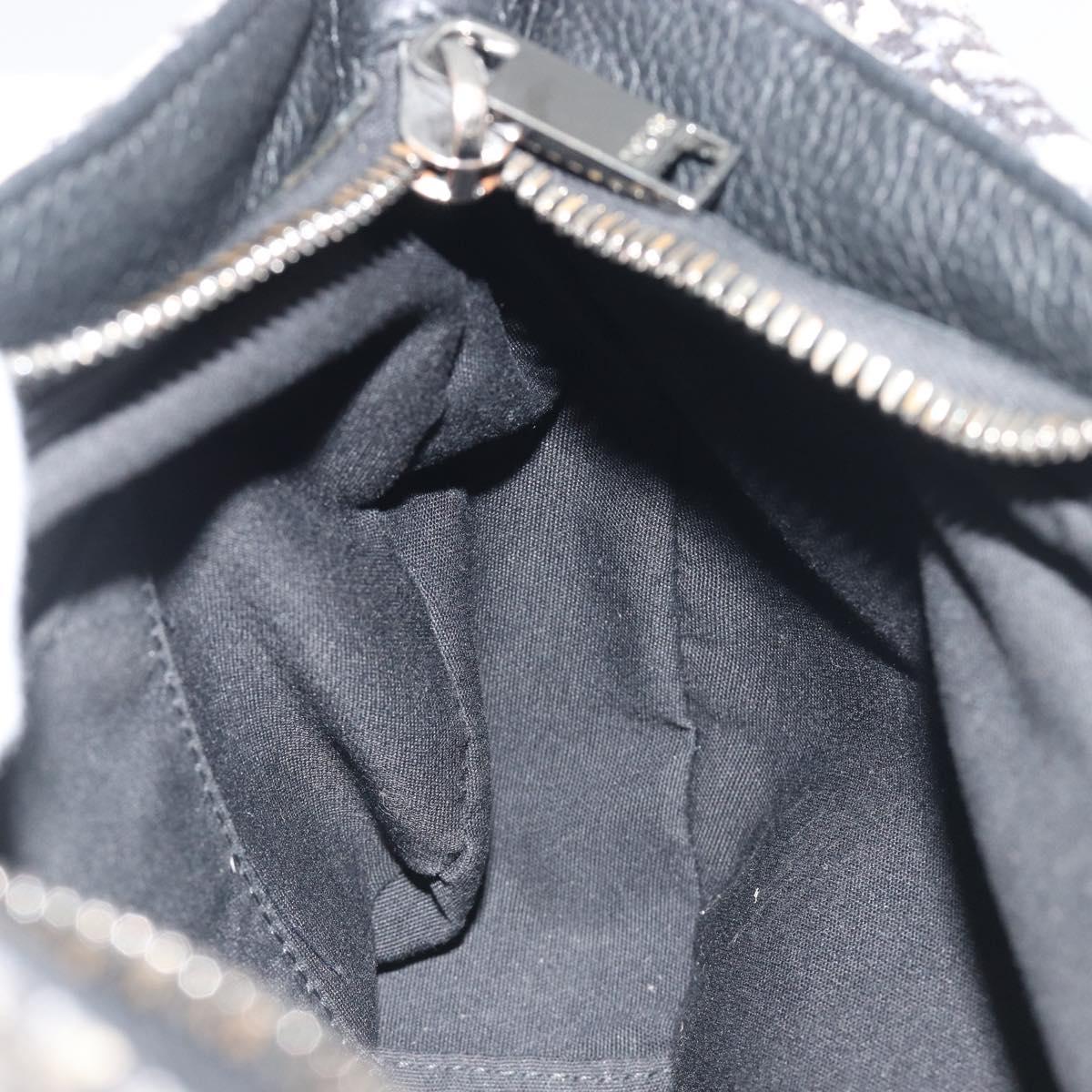 Christian Dior Trotter Canvas Saddle Oblique Jacquard Bag Navy Auth ka5797A