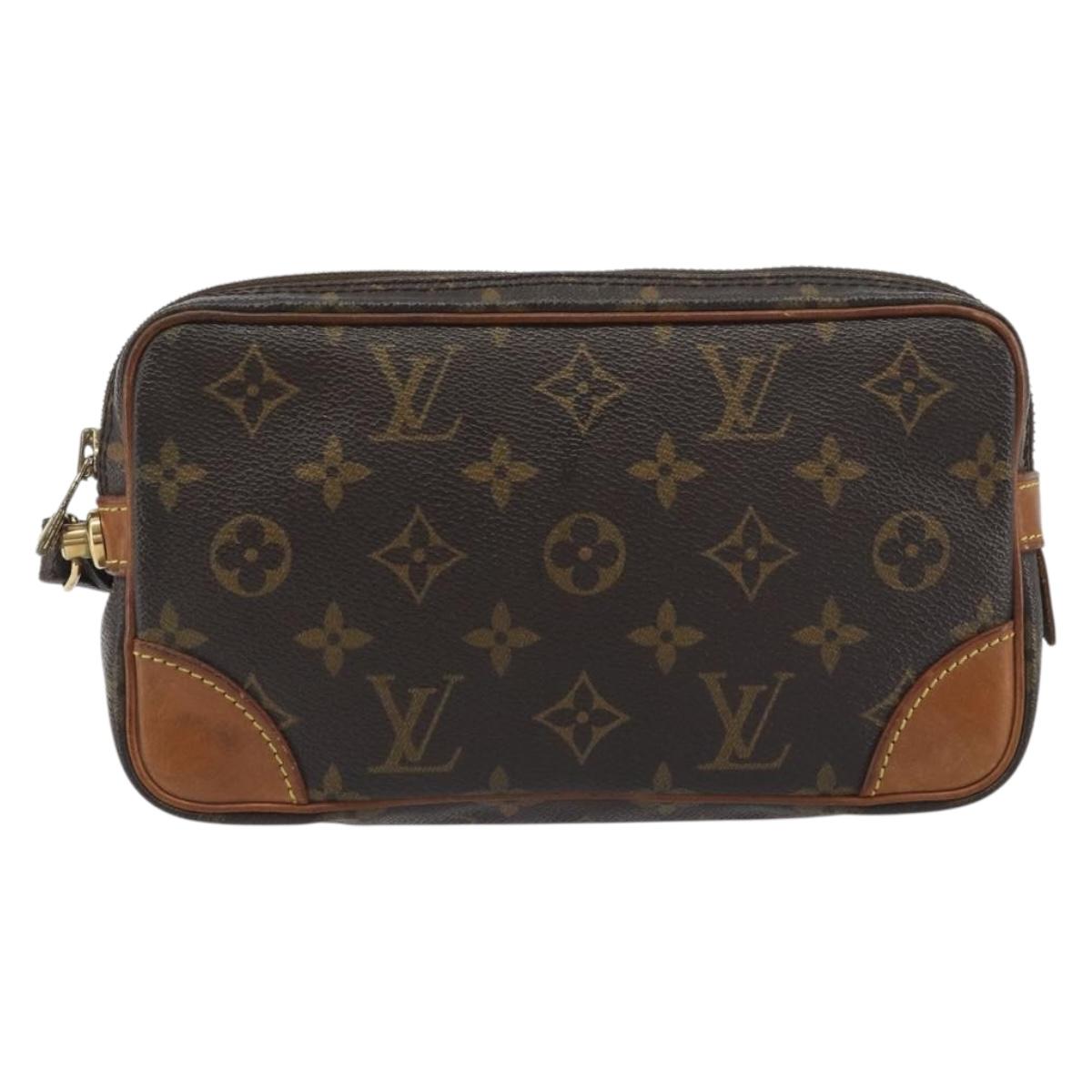 LOUIS VUITTON Monogram Marly Dragonne PM Clutch Bag M51827 LV Auth ka5798A