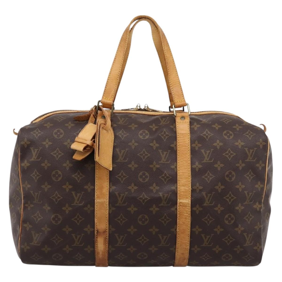 LOUIS VUITTON Monogram Sac Souple 45 Boston Bag M41624 LV Auth ka5803