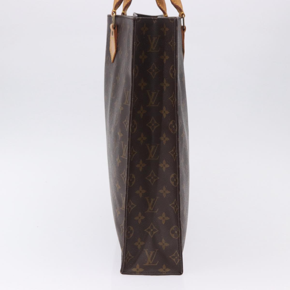LOUIS VUITTON Monogram Sac Plat Hand Bag M51140 LV Auth ka5821