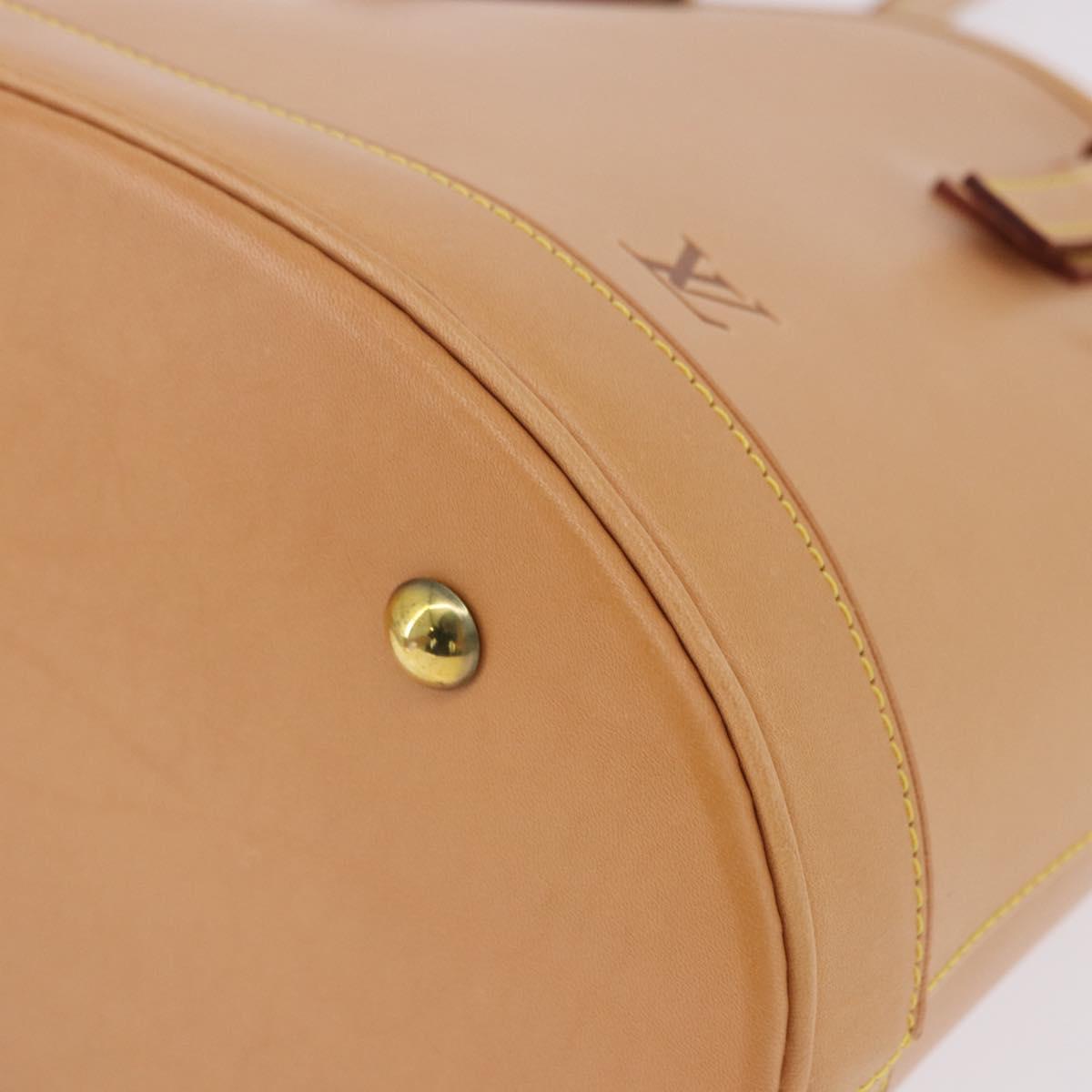LOUIS VUITTON Nomad leather Bucket PM Shoulder Bag Beige M85001 LV Auth ka5828V