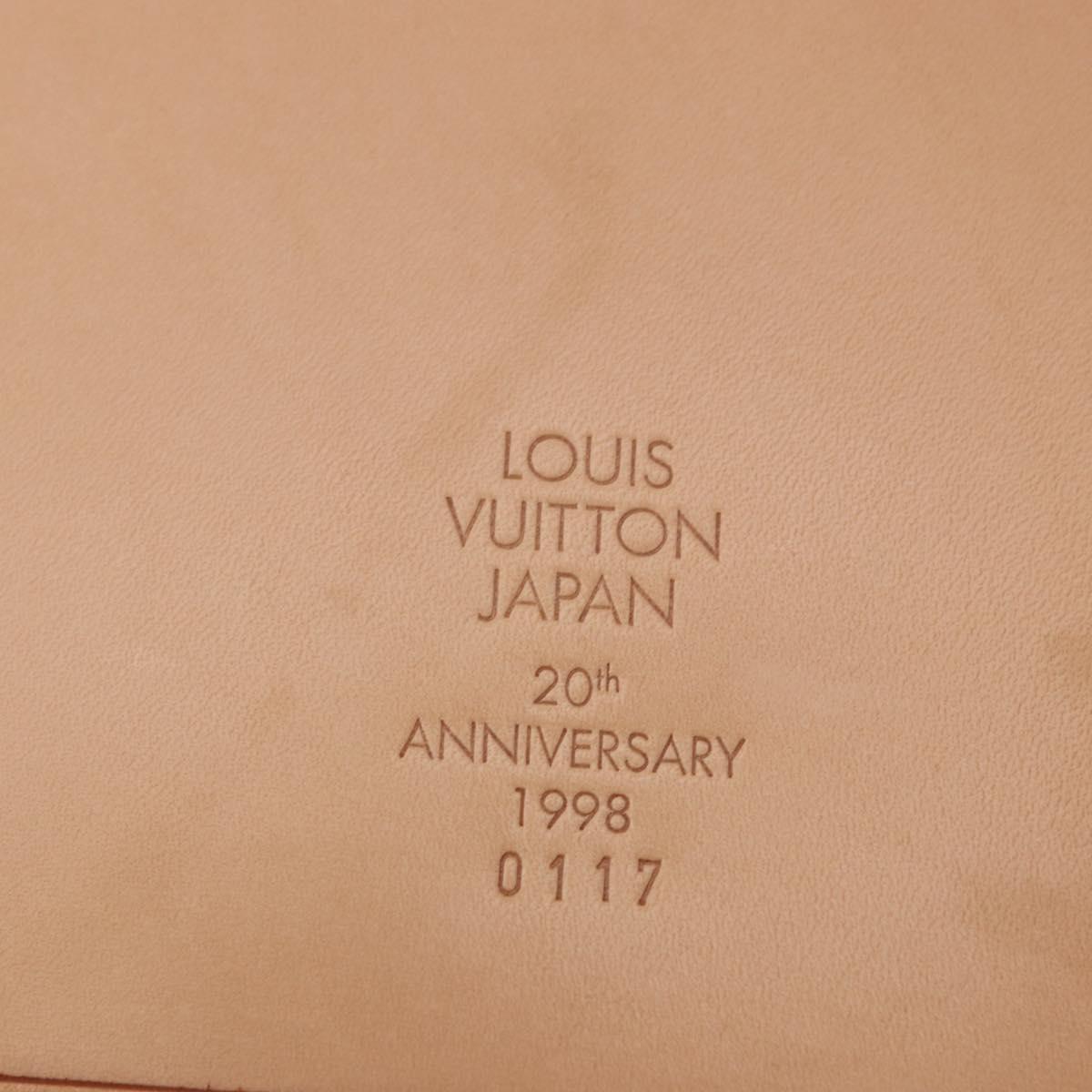 LOUIS VUITTON Nomad leather Bucket PM Shoulder Bag Beige M85001 LV Auth ka5828V