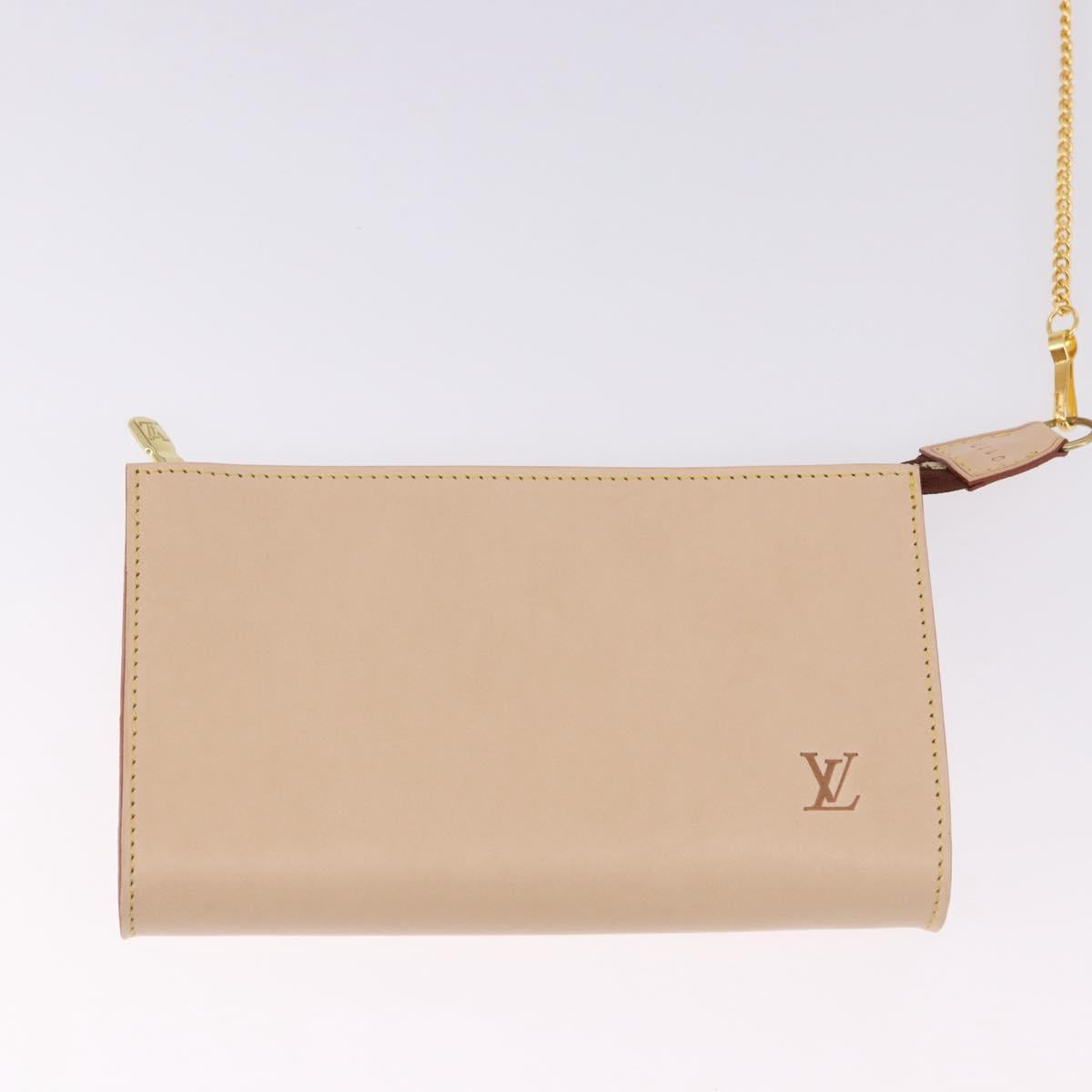 LOUIS VUITTON Nomad leather Bucket PM Shoulder Bag Beige M85001 LV Auth ka5828V