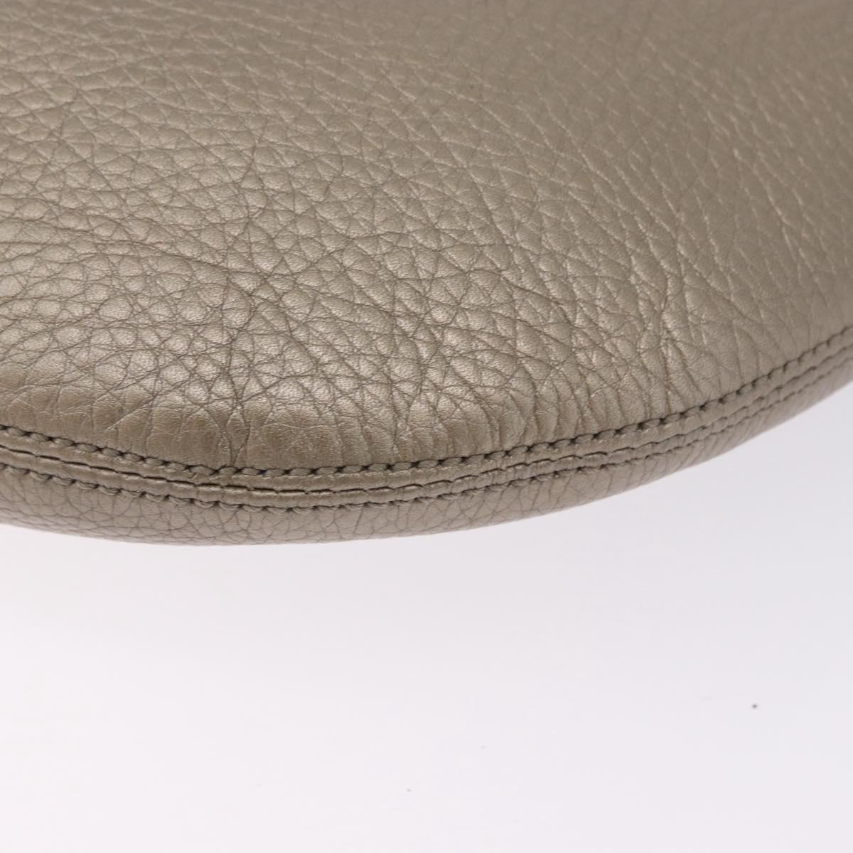 GUCCI Soho Shoulder Bag Leather Beige Gold 308361 Auth ka5848V