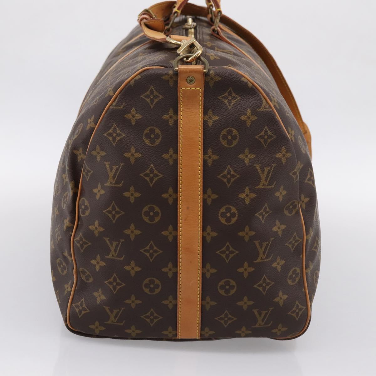 LOUIS VUITTON Monogram Keepall Bandouliere 60 Boston Bag M41412 LV Auth ka5850A