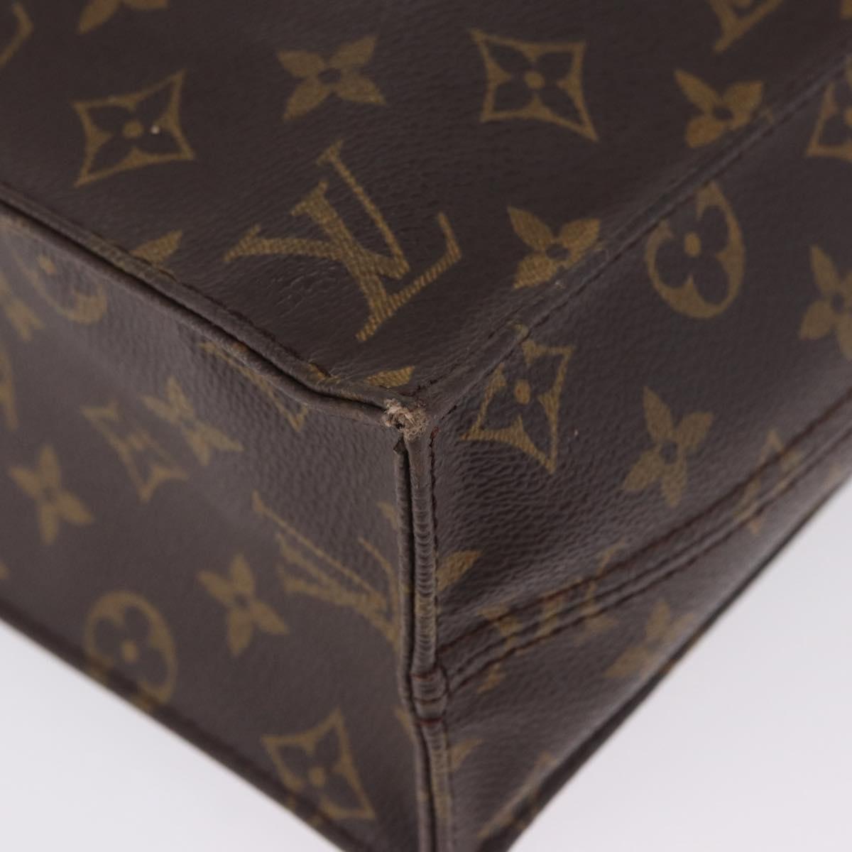 LOUIS VUITTON Monogram Sac Plat Hand Bag M51140 LV Auth ka5853